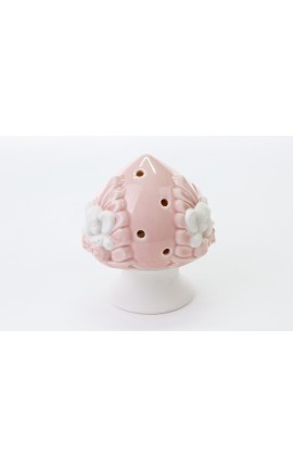Bomboniera Battesimo Nascita Compleanno Pomo Elefante Elefantino Led Porcellana Rosa h.13 Cm